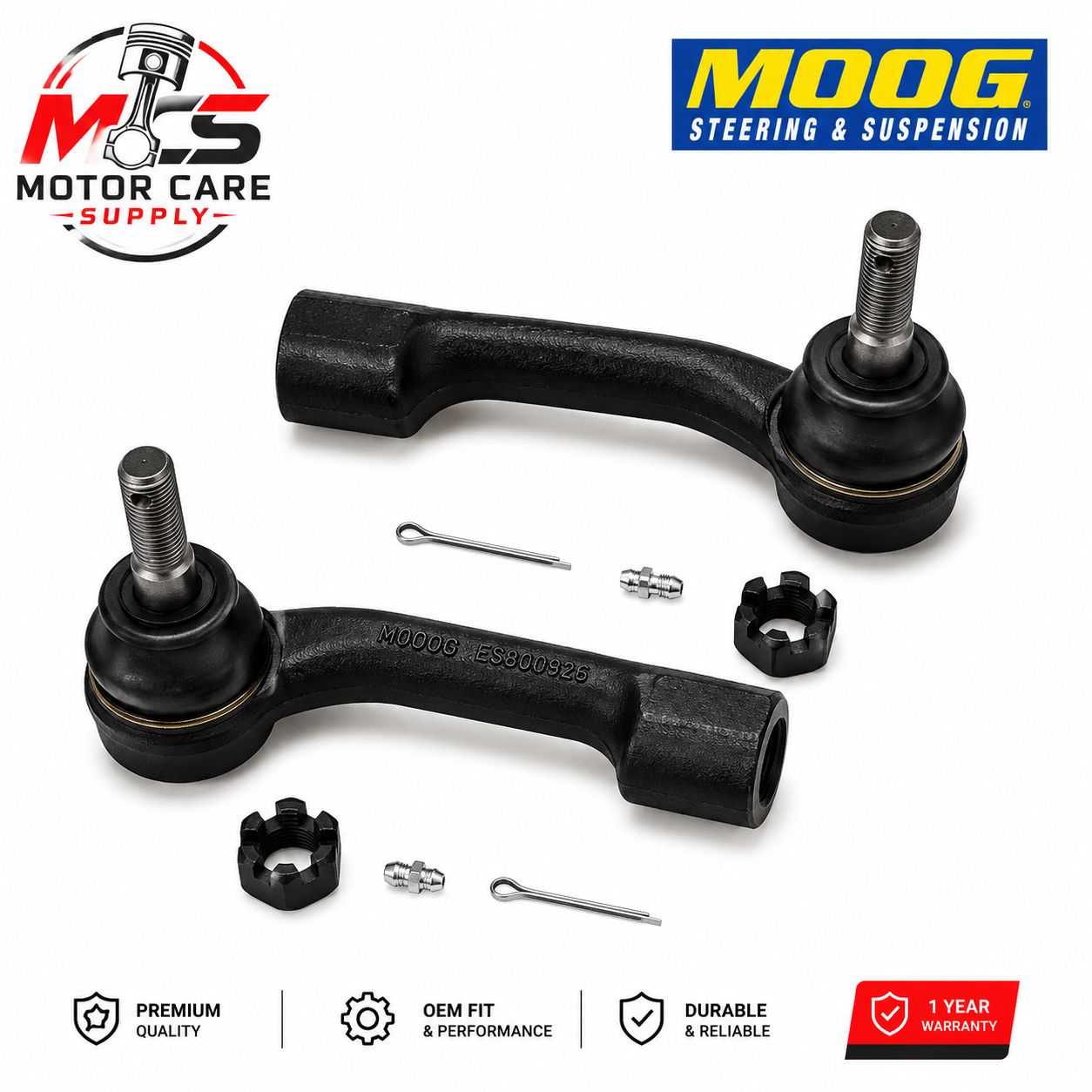 MOOG Front Outer Tie Rod End – Fits Ford F-150 2013  Steering Suspension Replacement