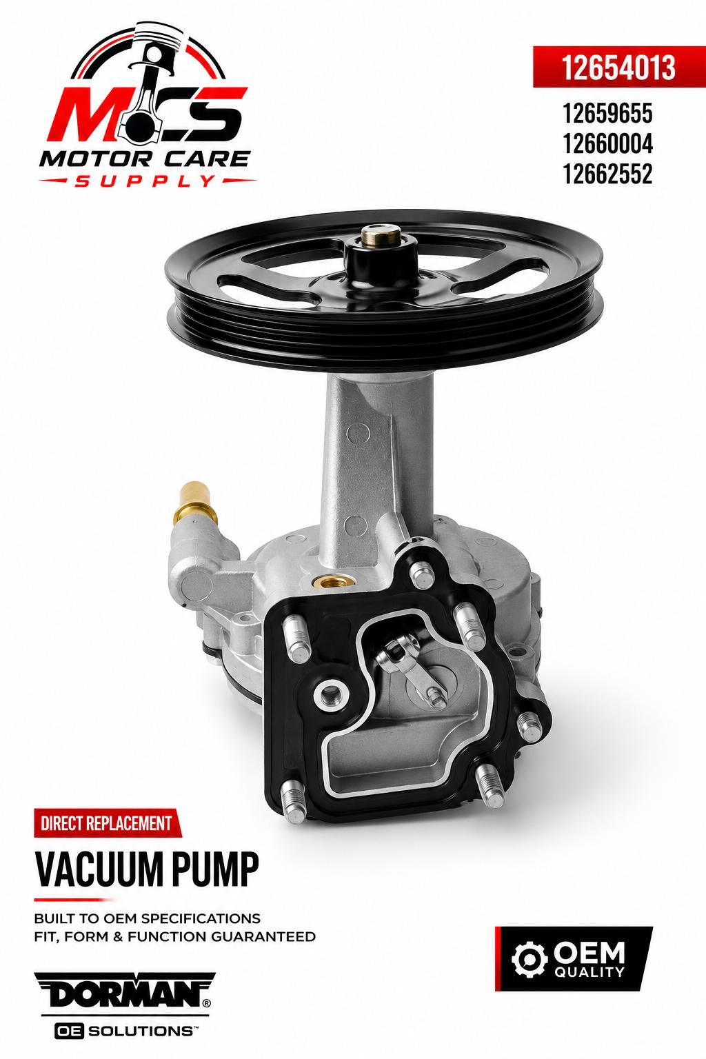 Dorman Vacuum Pump for Chevrolet GMC Cadillac 4.3L 5.3L 6.2L GM OEM Replacement 12696313Motorcare Supply