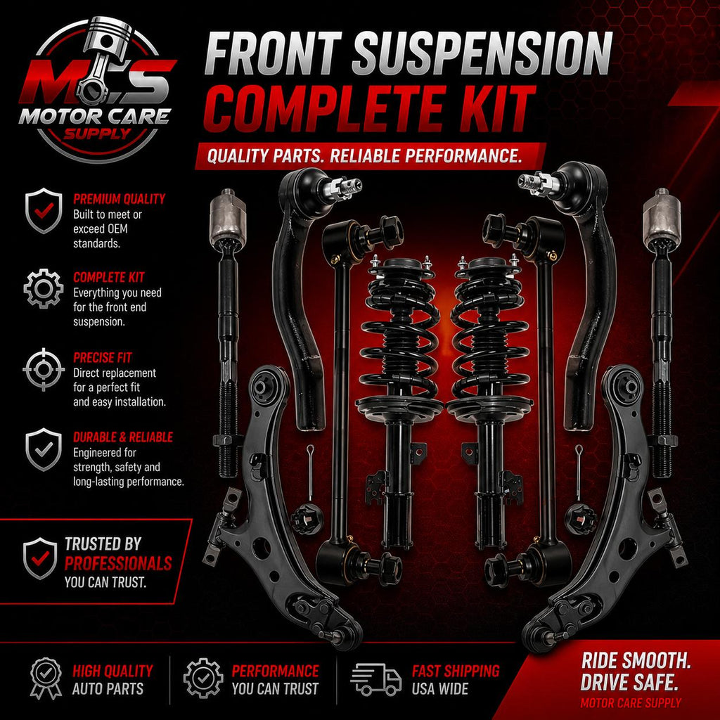 Front End Suspension Kit Hyundai Elantra 2011–2016 | Control Arms & Tie RodsMotorcare Supply