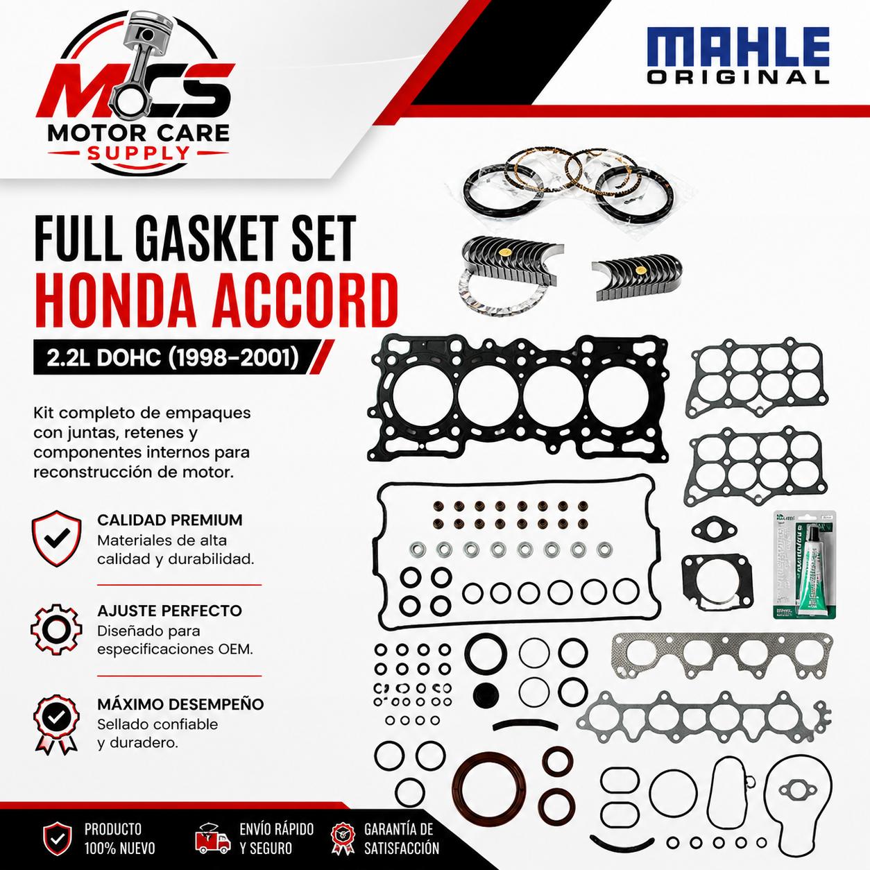 Full Gasket Set Honda Accord 2.2L DOHC 1998–2001 | Engine Rebuild KitMotorcare Supply