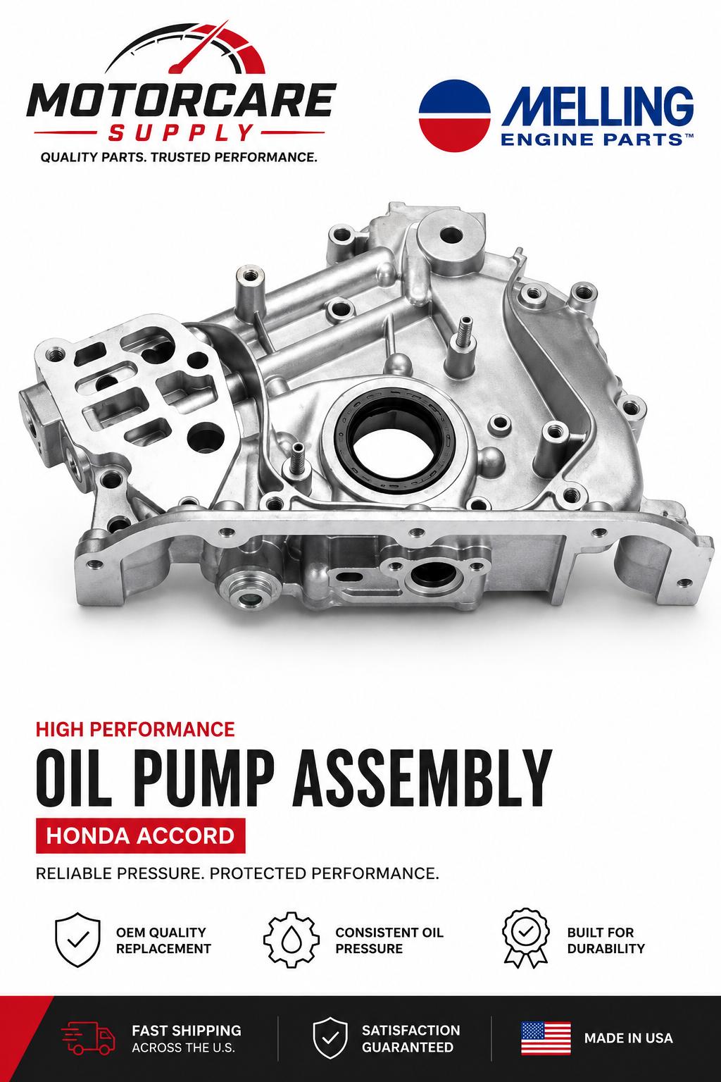 Honda Genuine Oil Pump Assembly 15100 - R70 - A02 | Accord Odyssey Pilot 3.5L V6Motorcare Supply