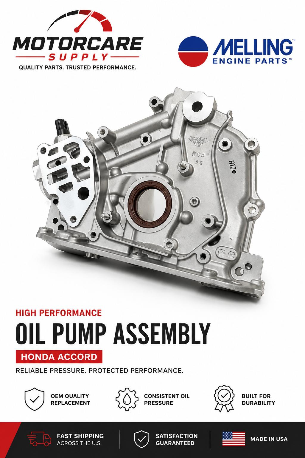 Honda Genuine Oil Pump Assembly 15100 - R70 - A02 | Accord Odyssey Pilot 3.5L V6Motorcare Supply