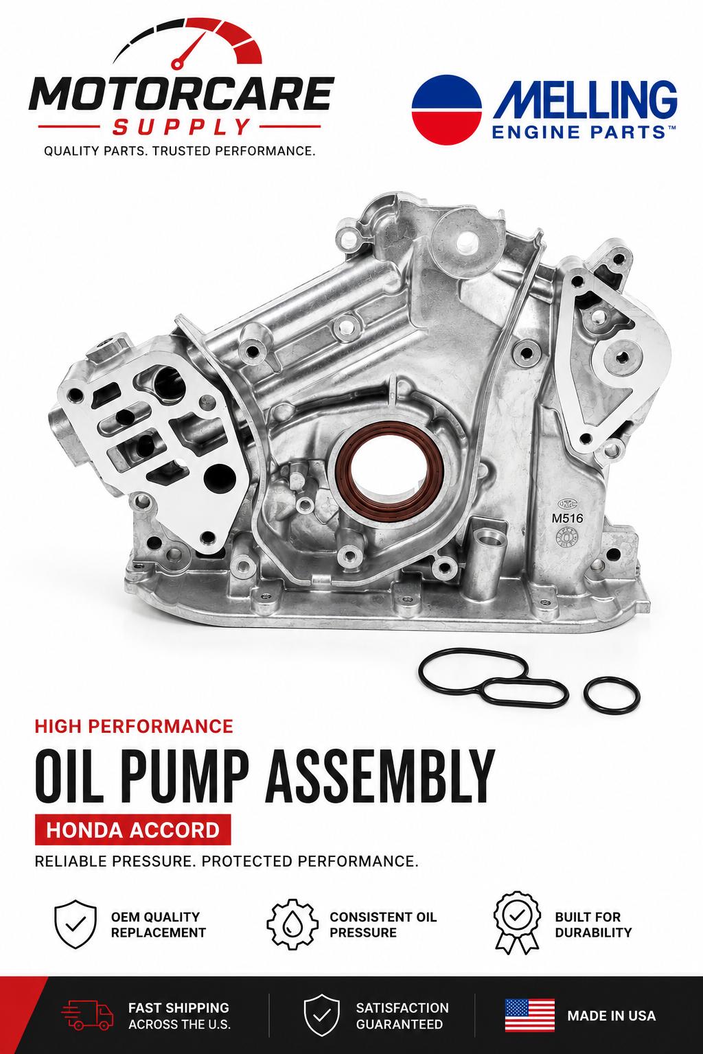 Honda Genuine Oil Pump Assembly 15100 - R70 - A02 | Accord Odyssey Pilot 3.5L V6Motorcare Supply