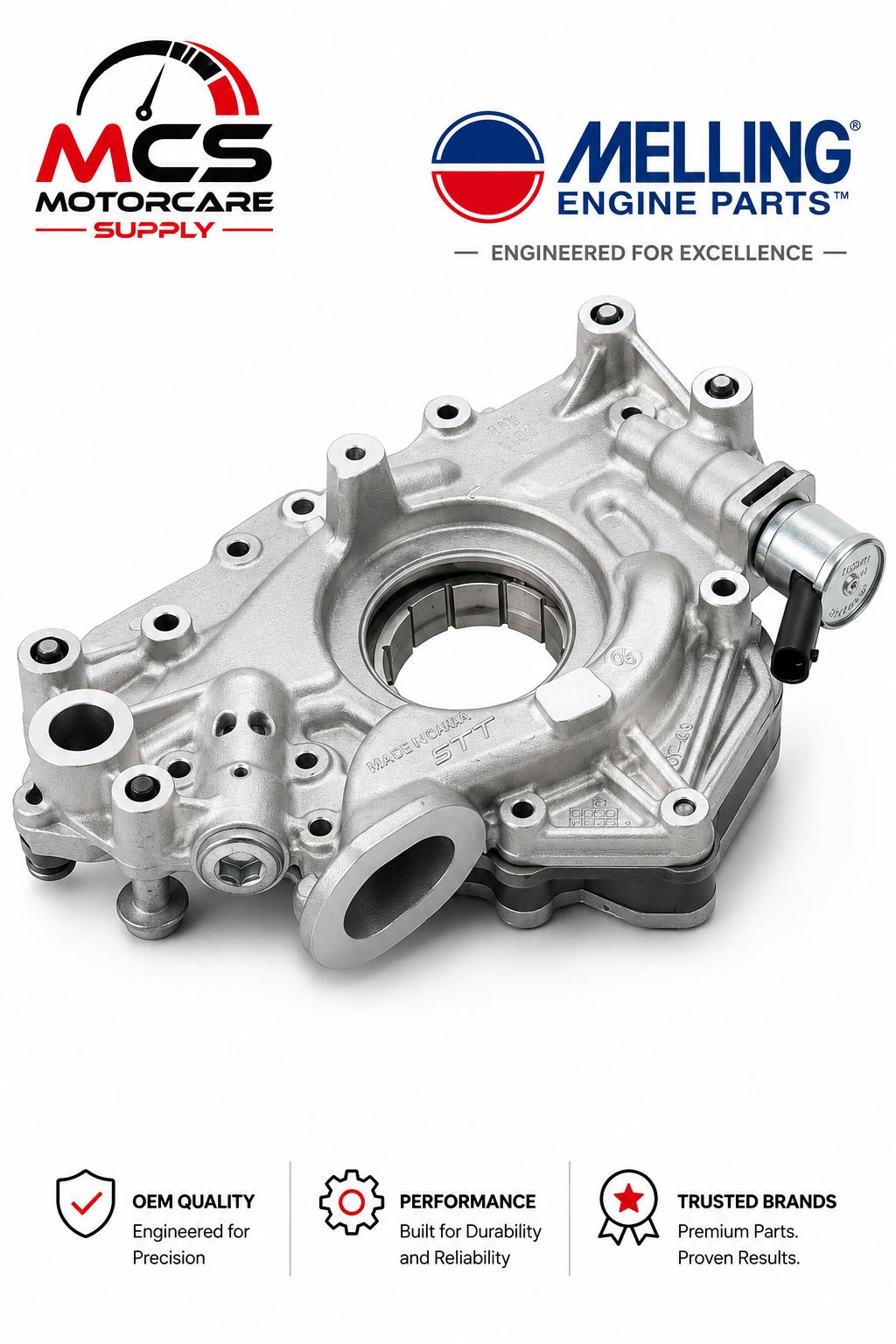 Premium Melling Oil Pump for Chevy Silverado 1500 5.3L V8 2015–2020Motorcare Supply