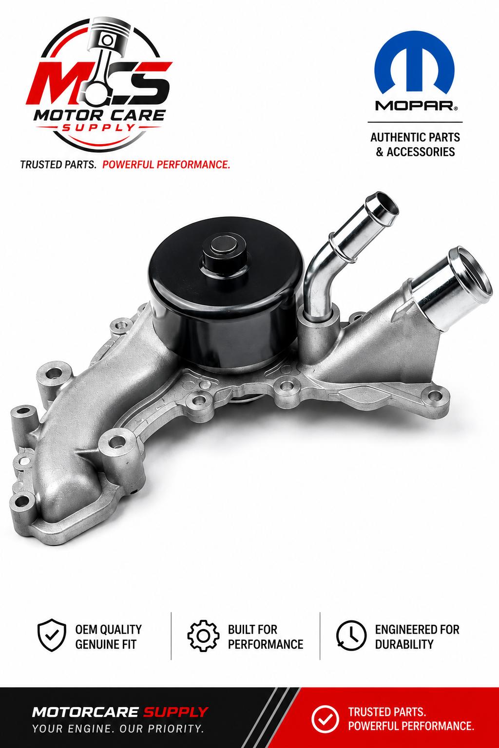 Water Pump 2.4L Jeep Cherokee Chrysler 200 2014 - 2022Motorcare Supply