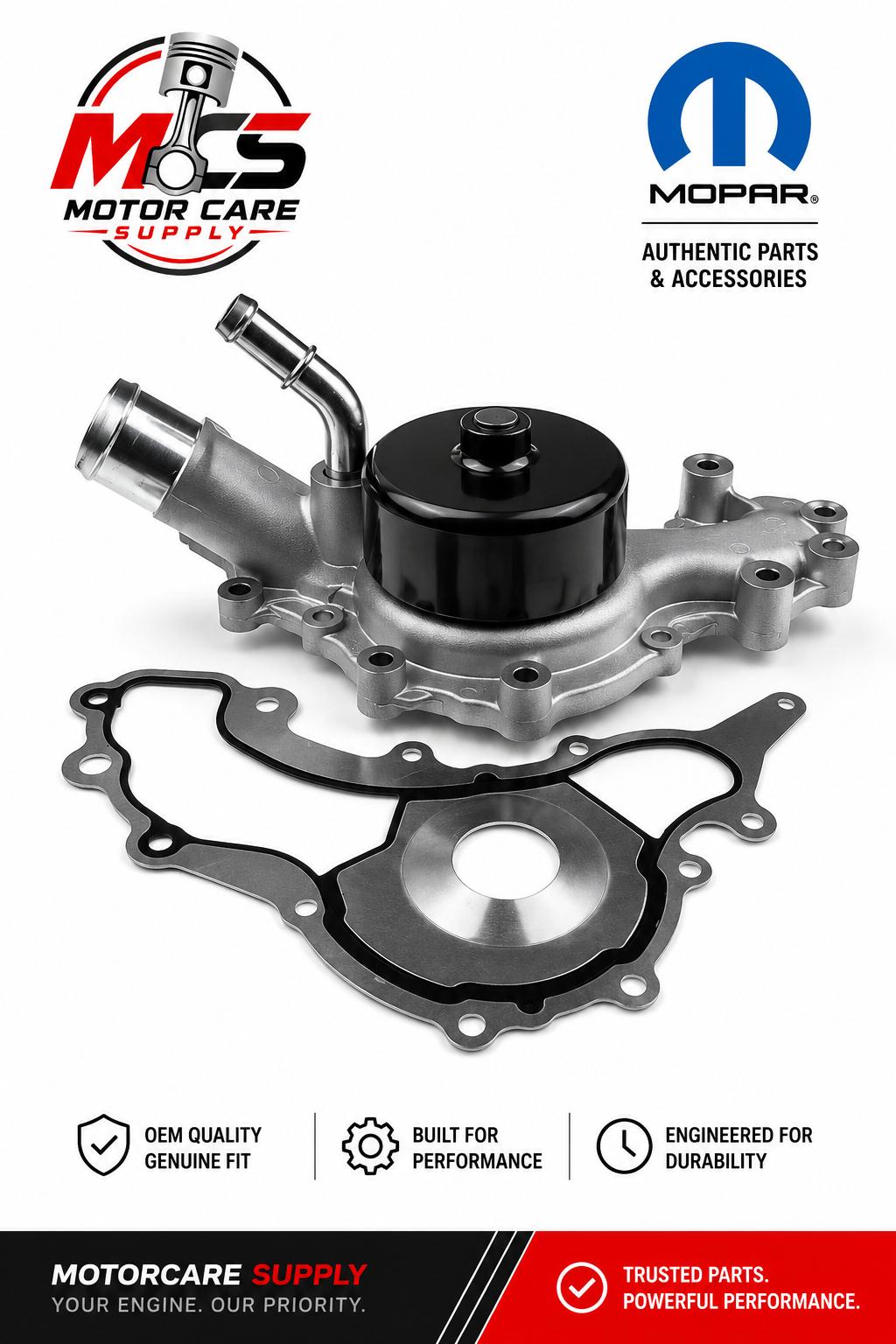 Water Pump 2.4L Jeep Cherokee Chrysler 200 2014 - 2022Motorcare Supply