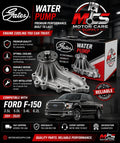 Water Pump Ford F - 150 3.5L – Gates Premium ReplacementMotorcare Supply